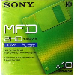 SONY 10MFD2HDGF HD Δισκέτες Floppy Disk Η/Υ 1.44MB 3,5" SET 10Τεμ