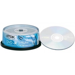 TDK DVD-R 47CBED25 16x (25ΤΕΜ ) εγγράψιμα DVD