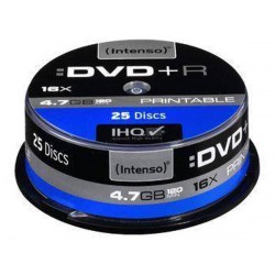 Intenso / 25 x DVD + R / 4.7 GB 16x jet / μελάνης εκτυπώσιμη επιφάνεια