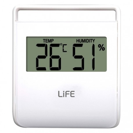 LIFE FLEXY Ψηφιακό θερμόμετρο υγρόμετρο εσωτερικού χώρου σε λευκό χρώμα