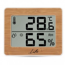 LIFE Gem Bamboo Edition Ψηφιακό θερμόμετρο υγρόμετρο εσωτερικού χώρου bamboo