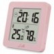 LIFE PRINCESS Ψηφιακό θερμόμετρο υγρόμετρο εσωτερικού χώρου με ρολόι απαλό ροζ
