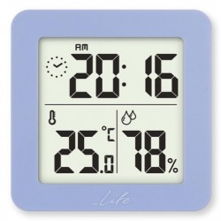 LIFE SUPERHERO Ψηφιακό θερμόμετρο υγρόμετρο εσωτερικού χώρου με ρολόι σιέλ