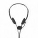 NEDIS CHST100BK Στερεοφωνικό on-ear headset με σύνδεση 2x35mm