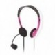 NEDIS CHST100PK Στερεοφωνικό on-ear headset με σύνδεση 2x35mm ροζ χρώμα