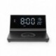 NEDIS WCACQ20BK Aσύρματος Qi ταχυφόρτιστης κινητού επιτραπ ψηφιακό ρολόι ξυπνητήρι μαύρο χρώμα 15W