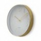 NEDIS CLWA015PC30GD Ρολόι τοίχου με μεγάλους αριθμούς σε λευκό και χρυσό χρώμα