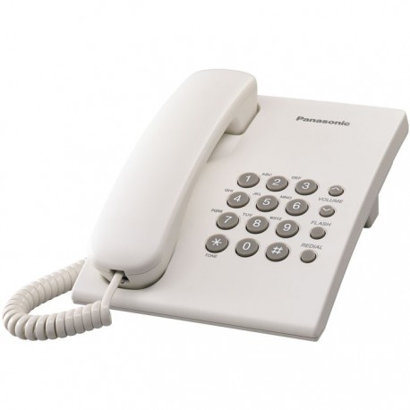 PANASONIC KX-TS500EXW Eνσύρματη τηλεφωνική συσκευή τοποθετ επιτοίχια ή επιτραπεζια