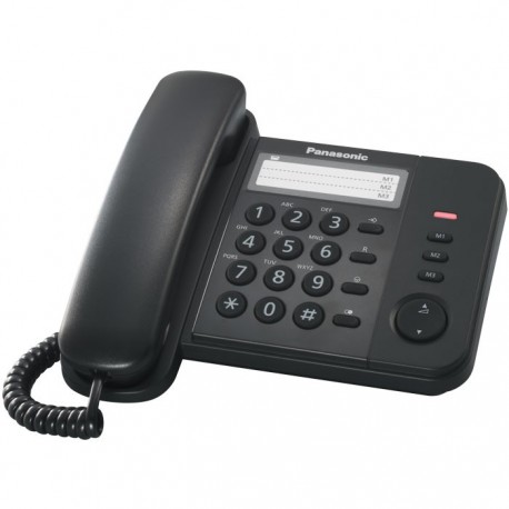 PANASONI KX-TS520EX2B Eνσύρματη τηλεφωνική συσκευή τοποθετ επιτοίχια ή επιτραπεζια