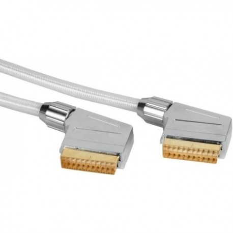 HAMA 48727 HOME THEATER GOLD CABLE WHITE STREAM SCART - SCART 1.5m WHITE
