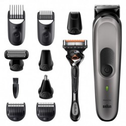 Braun MGK7320 All-In-One Trimmer 7Σετ Επαναφορτιζόμενης Κουρευτικής Μηχανής Ασημί ‎