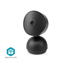 NEDIS WIFICI22CBK Wi-Fi Smart-IP κάμερα Full HD 1080p με λειτουργία Pan tilt και αισθητήρα κίνησης σε μαύρο χρώμα