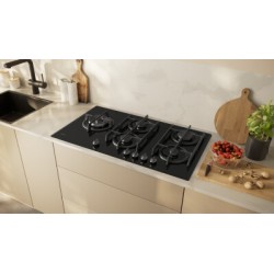 Neff T29RHS4S0 N90 Εστία αερίου 90cm Σκληρυμέvο κρύσταλλο Μαύρο