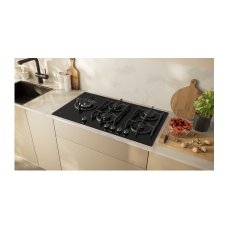 Neff T29RHS4S0 N90 Εστία αερίου 90cm Σκληρυμέvο κρύσταλλο Μαύρο