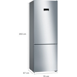 Bosch KGN493IDA Ψυγειοκαταψύκτης Brushed steel anti-fingerprint Total NoFrost 2030 700 670