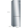 Bosch KGN39VIEB Ψυγειοκαταψύκτης Brushed steel anti-fingerprint Total NoFrost 2030 600 660