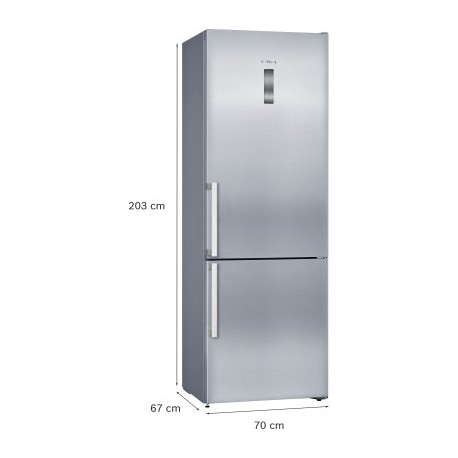 Pitsos PKNB49XIDP Ψυγειοκαταψύκτης Brushed steel anti-fingerprint Total 203 70 67