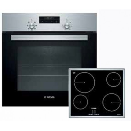 PITSOS PA10FF03 Inox Εντοιχιζόμενο SET (PH10M40X2 + CRE645S06)