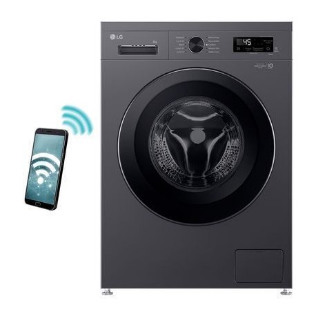 LG F4X1008NMK Πλυντήριο Ρούχων 8kg Μαύρο Γραφίτη 6motion Steam