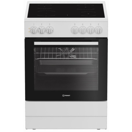 Indesit I6V5PMW Ελεύθερη Κεραμική Κουζίνα Λευκή