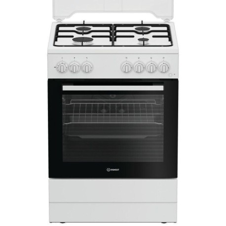 Indesit I6G3PMW Ελεύθερη Κουζίνα 4εστίες αερίου ηλεκτρικό φούρνο