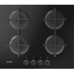 Indesit ING 61T-BK-1 Αυτόνομη εντοιχιζόμενη εστία αερίου 60cm Μαύρο