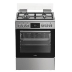 Whirlpool W6G8LCSWX Ηλεκτρική κουζίνα με εστίες αερίου Inox