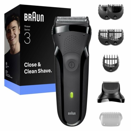 Braun 300BT-BLK Series-3 Ξυριστική Μηχανή Προσώπου Επαναφορτιζόμενη