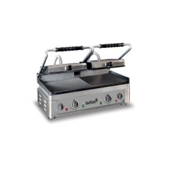 Τοστιέρα διπλή άνω ραβδωτή κάτω μισή μισή ItalStar ITAL0004