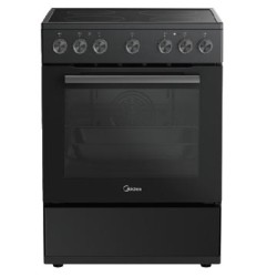 Midea MFO24D-ME4R10F-BK Ελεύθερη κεραμική κουζίνα Μαύρη