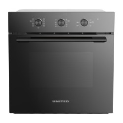 UNITED UBO-69702B ΕΝΤΟΙΧΙΖΟΜΕΝΟΣ ΦΟΥΡΝΟΣ ΜΕ ΜΑΥΡΟ ΓΥΑΛΙ