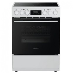 Davoline CMFW 1100-WH Ηλεκτρική κουζίνα κεραμική Λευκή με ρολόι
