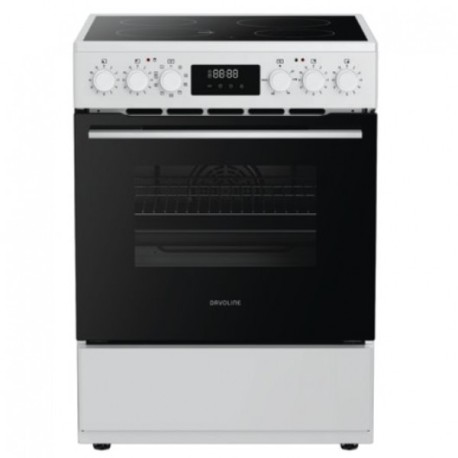 Davoline CMFW 1100-WH Ηλεκτρική κουζίνα κεραμική Λευκή με ρολόι