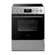 Davoline CMFXS 1100 SILVER Ηλεκτρική κουζίνα κεραμική Ασημένια με ρολόι