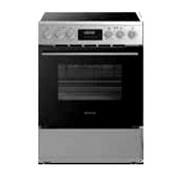 Davoline CMFXS 1100 SILVER Ηλεκτρική κουζίνα κεραμική Ασημένια με ρολόι