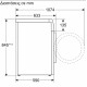 Bosch WGN2640LGR Σειρά 6 Πλυντήριο ρούχων εμπρόσθιας φόρτωσης 11kg 1400rpm