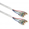 HAMA 62155 ΚΑΛΩΔΙΟ WHITE STREAM 3 RCA YUV 1.5M - 029701353024